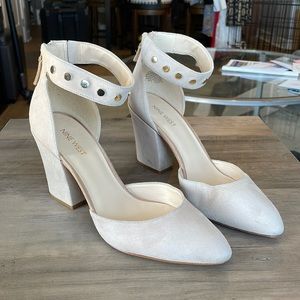 Nine West Pointed-Toe Suede Block Heels